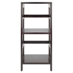 29.21" 2 Tier Leo Shelf Storage or Bookshelf Narrow Espresso Finish - Winsome