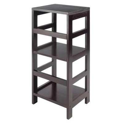 29.21" 2 Tier Leo Shelf Storage or Bookshelf Narrow Espresso Finish - Winsome 6 29.21" 2 Tier Leo Shelf Storage or Bookshelf Narrow Espresso Finish - Winsome - Image 4