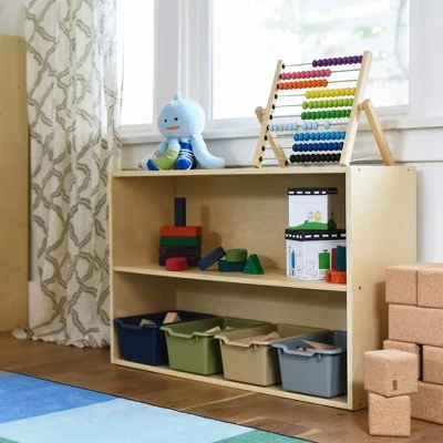 ECR4Kids Birch Streamline 2-Shelf Storage Cabinet with Back 7 ECR4Kids Birch Streamline 2-Shelf Storage Cabinet with Back - Image 5