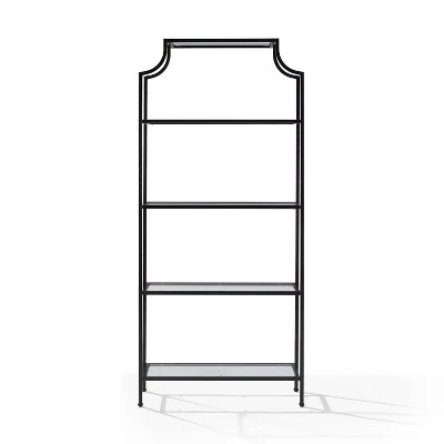 80" Aimee Glass Etagere Oil Rubbed Bronze - Crosley 3 80" Aimee Glass Etagere Oil Rubbed Bronze - Crosley