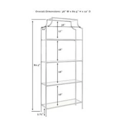 80" Aimee Glass Etagere Oil Rubbed Bronze - Crosley 11 80" Aimee Glass Etagere Oil Rubbed Bronze - Crosley -Bookshelves Sales Shop unnamed file 4075