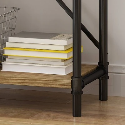 Honeysuckle Industrial Three Shelf Bookcase - Christopher Knight Home Gray/pewter Finish 4 Honeysuckle Industrial Three Shelf Bookcase - Christopher Knight Home Gray/pewter Finish - Image 2