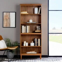 70" Murray High Rise Solid Wood Bookcase - Saracina Home White -Bookshelves Sales Shop unnamed file 4096