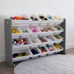 XL Toy Organizer with 20 Bins Inspire Collection Gray/White - Humble Crew -Bookshelves Sales Shop unnamed file 41