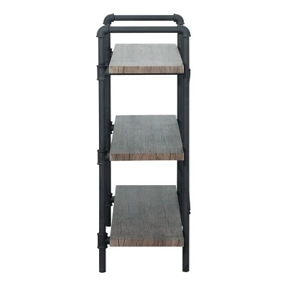 41.75" Indiana Industrial 3-Tier Shelf Dark Brown - Christopher Knight Home 6 41.75" Indiana Industrial 3-Tier Shelf Dark Brown - Christopher Knight Home - Image 4