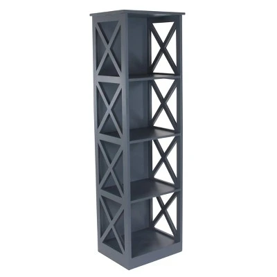 Contemporary 4 Tier Wooden Shelf - Olivia & May Gray 3 Contemporary 4 Tier Wooden Shelf - Olivia & May Gray