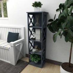 Contemporary 4 Tier Wooden Shelf - Olivia & May Gray 20 Contemporary 4 Tier Wooden Shelf - Olivia & May Gray -Bookshelves Sales Shop unnamed file 4124