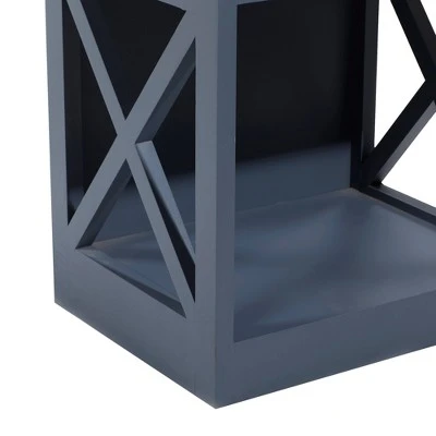 Contemporary 4 Tier Wooden Shelf - Olivia & May Gray 16 Contemporary 4 Tier Wooden Shelf - Olivia & May Gray - Image 14