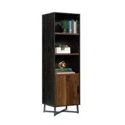 70" Canton Lane Bookcase with Door Brew Brown - Sauder -Bookshelves Sales Shop unnamed file 4140