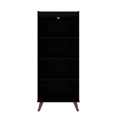 Hampton 4 Shelf Bookcase - Manhattan Comfort Black 11 Hampton 4 Shelf Bookcase - Manhattan Comfort Black - Image 9