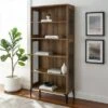 68" Grevaldi Industrial Mesh Side Bookshelf - Saracina Home Rustic Oak 2 68" Grevaldi Industrial Mesh Side Bookshelf - Saracina Home Rustic Oak -Bookshelves Sales Shop unnamed file 4176