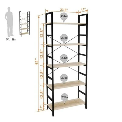 Bestier 5 Tier Adjustable Multifunctional Storage Display Bookcase 26 Inch 3 Bestier 5 Tier Adjustable Multifunctional Storage Display Bookcase 26 Inch