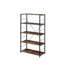 57" Tesadea Bookcase - Acme Furniture Rustic Oak/black -Bookshelves Sales Shop unnamed file 4255