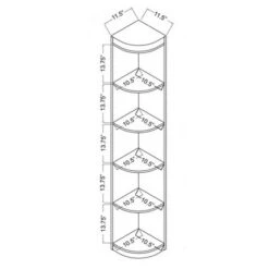 77" Pella Contemporary Corner Display Shelf Dark Walnut - HOMES: Inside + Out -Bookshelves Sales Shop unnamed file 4282
