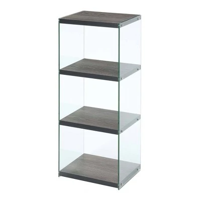 40.75" SoHo 4 Tier Tower Bookcase Weathered - Breighton Home Gray 5 40.75" SoHo 4 Tier Tower Bookcase Weathered - Breighton Home Gray - Image 3