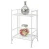 20.25" 2 Tier Folding Metal Shelf White - Breighton Home