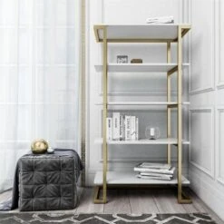 55.51" Camila 5 Shelf Bookcase White - CosmoLiving by Cosmopolitan -Bookshelves Sales Shop unnamed file 4322