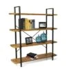 54.72" Urban 4 Tier Shelf Woodgrain Black - Atlantic -Bookshelves Sales Shop unnamed file 4325