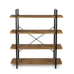 54.72" Urban 4 Tier Shelf Woodgrain Black - Atlantic -Bookshelves Sales Shop unnamed file 4327