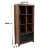 Flash Furniture New Lancaster Collection 59.5"H 6 Cube Storage Organizer Bookcase with Metal Cabinet Doors in Crosscut Oak Wood Grain Finish -Bookshelves Sales Shop unnamed file 4343
