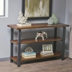 29.5" Fredrico Industrial Book Case Dark Brown - Christopher Knight Home