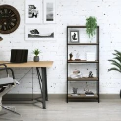 Lavish Home 5-Tier Open Industrial Style Wooden Bookshelf, Gray Woodgrain 12 Lavish Home 5-Tier Open Industrial Style Wooden Bookshelf, Gray Woodgrain -Bookshelves Sales Shop unnamed file 4373