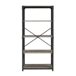 64" Benny Angle Iron 4 Tiered Mixed Material Bookshelf - Saracina Home Rustic Oak 15 64" Benny Angle Iron 4 Tiered Mixed Material Bookshelf - Saracina Home Rustic Oak -Bookshelves Sales Shop unnamed file 4379