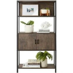 Best Choice Products Storage Bookshelf for Living Room, Walkway w/ Enclosed Cabinet, Elevated Design -Bookshelves Sales Shop unnamed file 4390