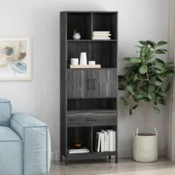 Fraser Contemporary Cube Unit Bookcase - Christopher Knight Home Dark Gray