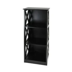Contemporary 3 Tier Wooden Shelf - Olivia & May Black -Bookshelves Sales Shop unnamed file 4471
