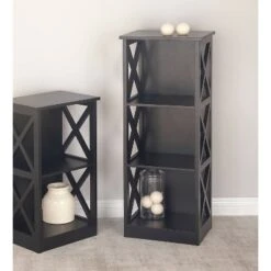 Contemporary 3 Tier Wooden Shelf - Olivia & May Black -Bookshelves Sales Shop unnamed file 4472