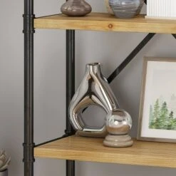 Greenwood Industrial Iron Four Shelf Bookcase - Christopher Knight Home Gray/pewter Finish -Bookshelves Sales Shop unnamed file 4487