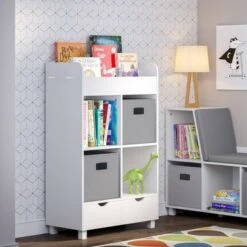 RiverRidge Home Kids' Book Nook Cubby Storage Cabinet with Bookrack - RiverRidge
