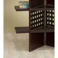 4 Panel Book Shelves Room Divider Walnut - Ore International -Bookshelves Sales Shop unnamed file 4521