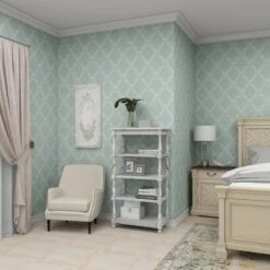 55" Metal and Wood 5 Tiered Wall Shelf White - Olivia & May -Bookshelves Sales Shop unnamed file 4538