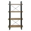 55" Bourbon Foundry 4 Tier Bookshelf Wood and Black Steel Oak - OneSpace -Bookshelves Sales Shop unnamed file 4573