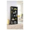 72.77" 5 Shelf Bookcase Black/Walnut - ClosetMaid
