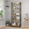 71" Driscoe Industrial 5 Shelf Bookcase Antique Brown - Christopher Knight Home