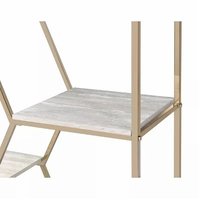 72" Otum 7 Shelf Bookcase - HOMES: Inside + Out Silver 4 72" Otum 7 Shelf Bookcase - HOMES: Inside + Out Silver - Image 2