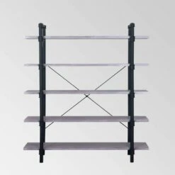 Kodiak Industrial 5 Tier Shelf - Christopher Knight Home Gray -Bookshelves Sales Shop unnamed file 4611