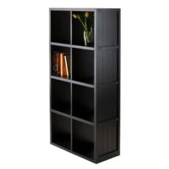 53"Timothy Shelf 4X2 Slots Black - Winsome