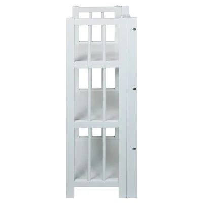 38" 3-Shelf Folding Bookcase - Flora Home Walnut 4 38" 3-Shelf Folding Bookcase - Flora Home Walnut - Image 2