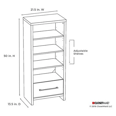 ClosetMaid 165100 Decorative Storage Tower Bookcase with Drawer, White (2 Pack) 6 ClosetMaid 165100 Decorative Storage Tower Bookcase with Drawer, White (2 Pack) - Image 4