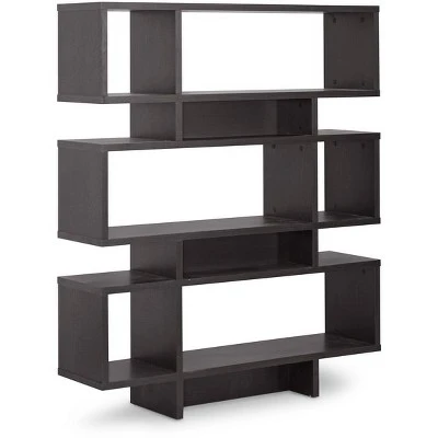 Cassidy 52.6" 6 Level Modern Bookshelf Dark Brown - Baxton Studio 3 Cassidy 52.6" 6 Level Modern Bookshelf Dark Brown - Baxton Studio