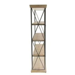 Olivia & May 72" Farmhouse 4 Tier Shelf Brown - Olivia & May -Bookshelves Sales Shop unnamed file 4661