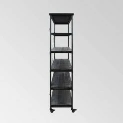 68" Farrells Industrial 5 Shelf Bookcase Gray - Christopher Knight Home