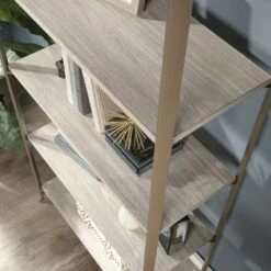 63.38" 5 Shelves Center City Vertical Bookcase Champagne Oak - Sauder -Bookshelves Sales Shop unnamed file 4695