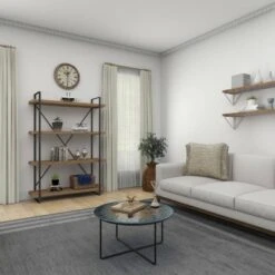 Olivia & May 67" Tall Industrial Metal and Wood Bookshelf Brown - Olivia & May 24 Olivia & May 67" Tall Industrial Metal and Wood Bookshelf Brown - Olivia & May -Bookshelves Sales Shop unnamed file 4719