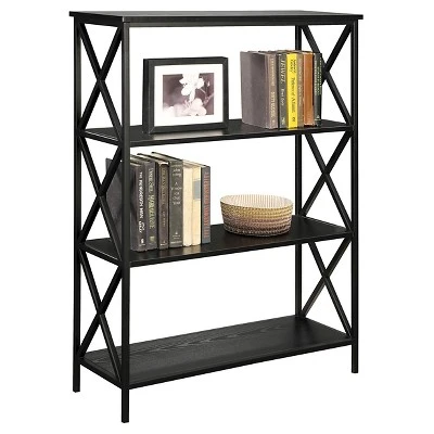 42" Tucson 4 Tier Bookcase Black - Breighton Home 3 42" Tucson 4 Tier Bookcase Black - Breighton Home