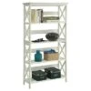 60" Oxford 5 Tier Bookcase White - Breighton Home -Bookshelves Sales Shop unnamed file 4791